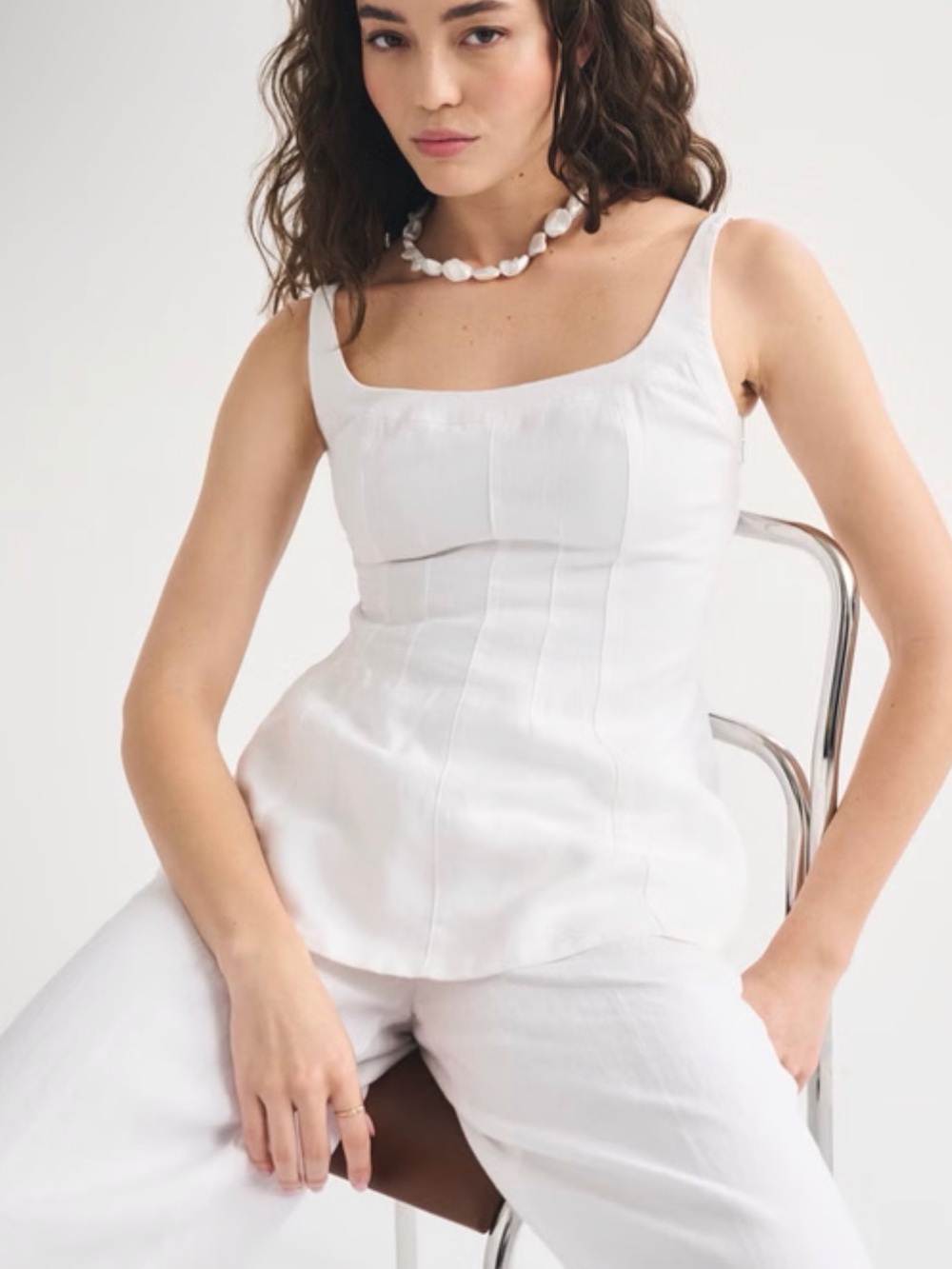 Abercrombie & Fitch 100% PEPLUM linen top.